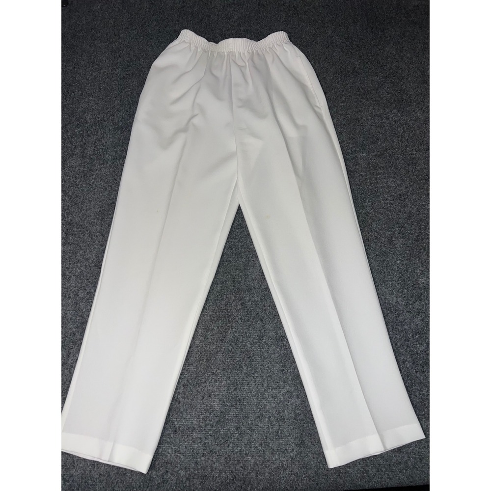 BonWorth White Elastic Waist Pull On Pants Small Petite 820-55001-028951